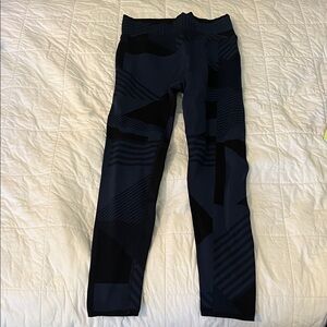 Sweaty Betty Black and Blue Patterned Leggings